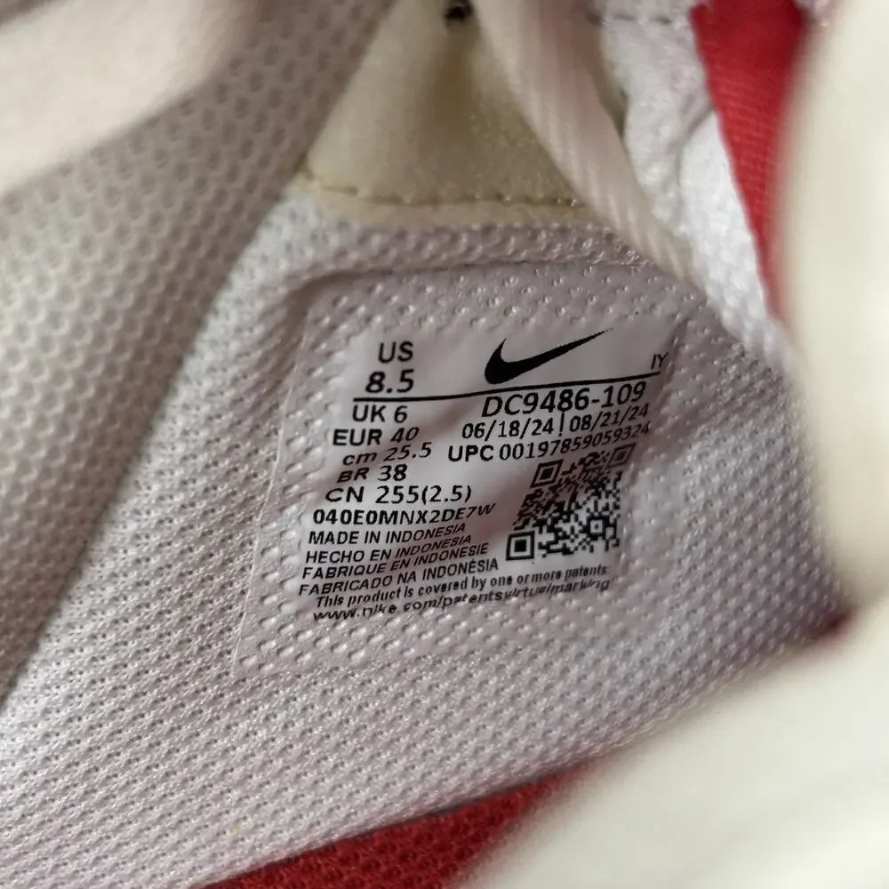 Nike Air Force 1 Low '07 Womens size 8.5 Next Nature Pale Ivory Red